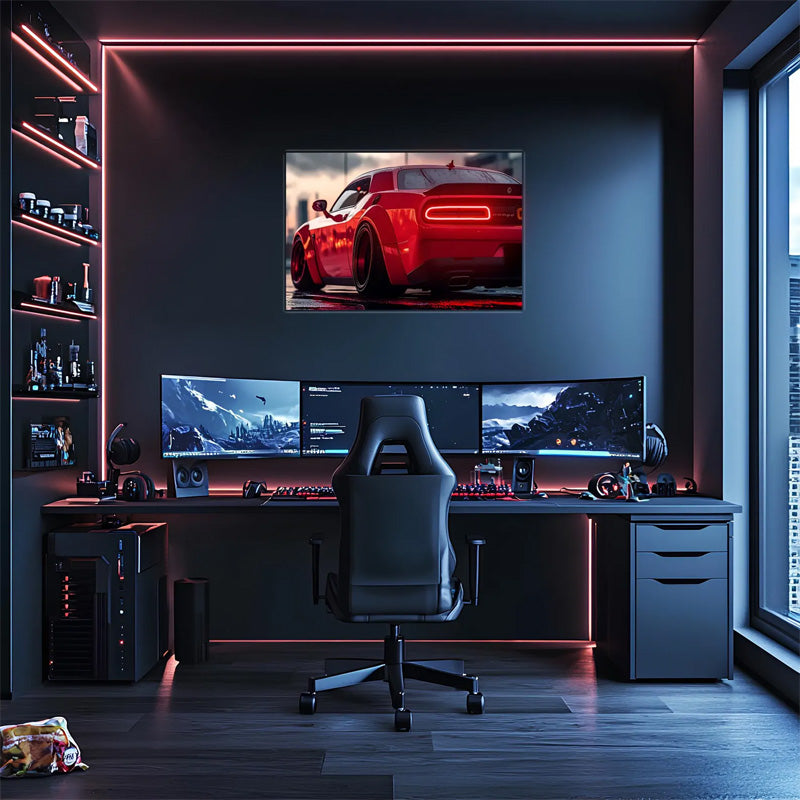 Acrylic UV-Printed Car Poster with Integrated Neon LED Lighting