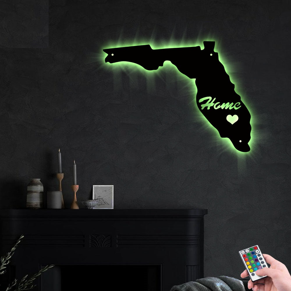 Florida I Love It Forever - Led Light Metal - Owls Matrix LTD