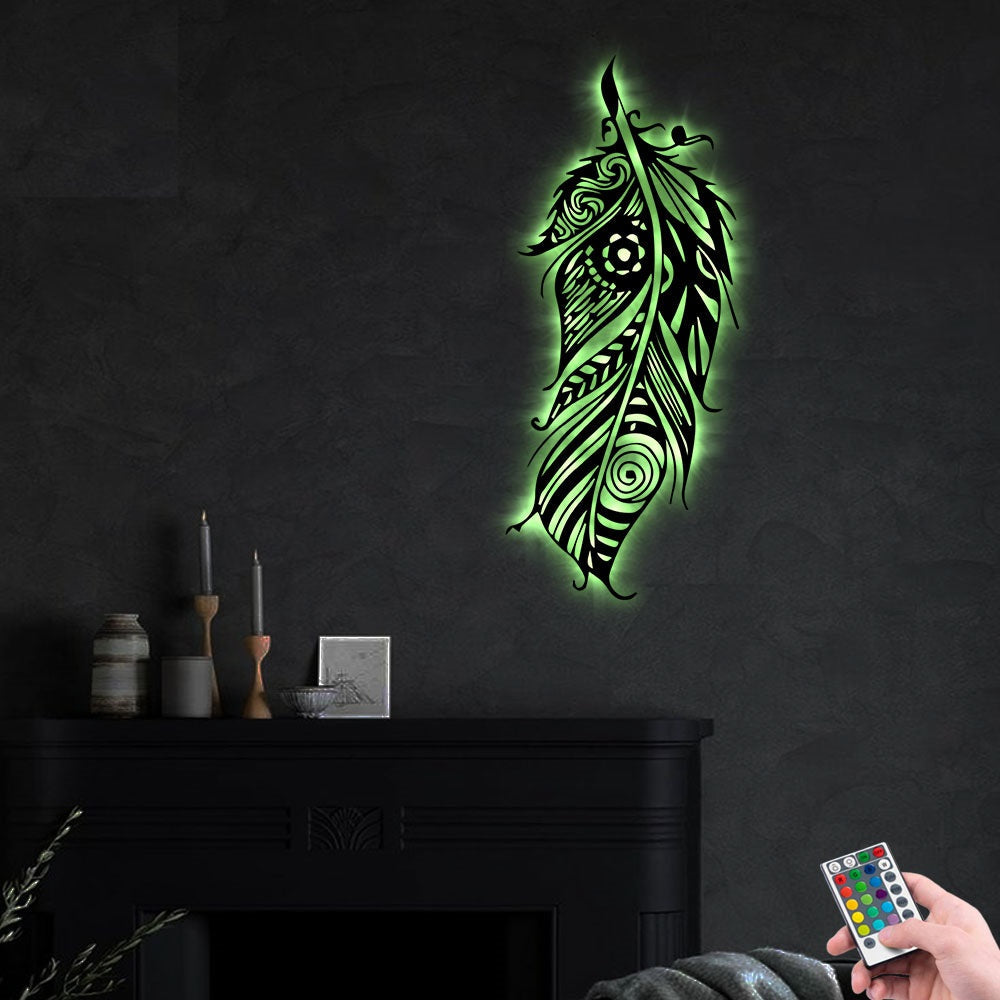 Feather Classic Nice Style - Led Light Metal - Owls Matrix LTD