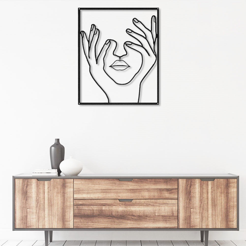 Abstract Face Line - Led Light Metal - Owls Matrix LTD