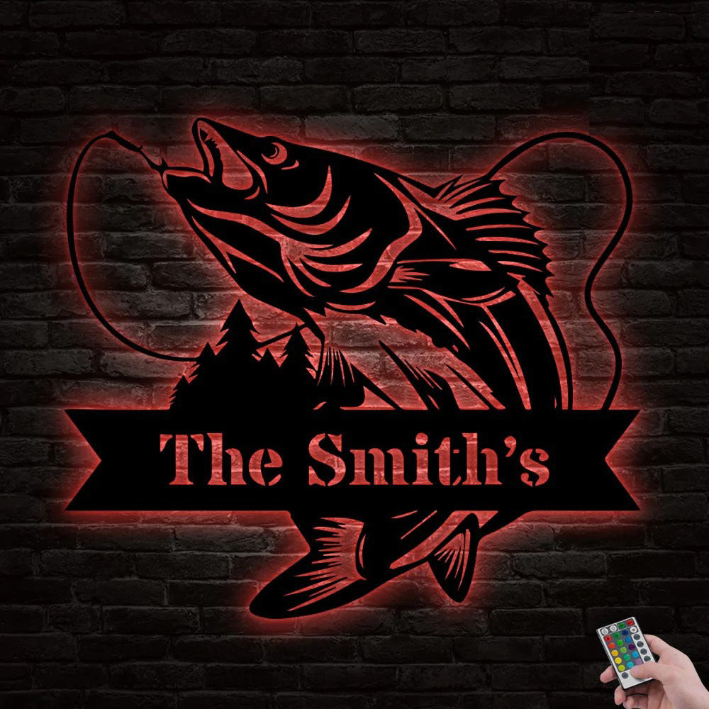 Fishing Style Lover - Led Light Metal - Owls Matrix LTD