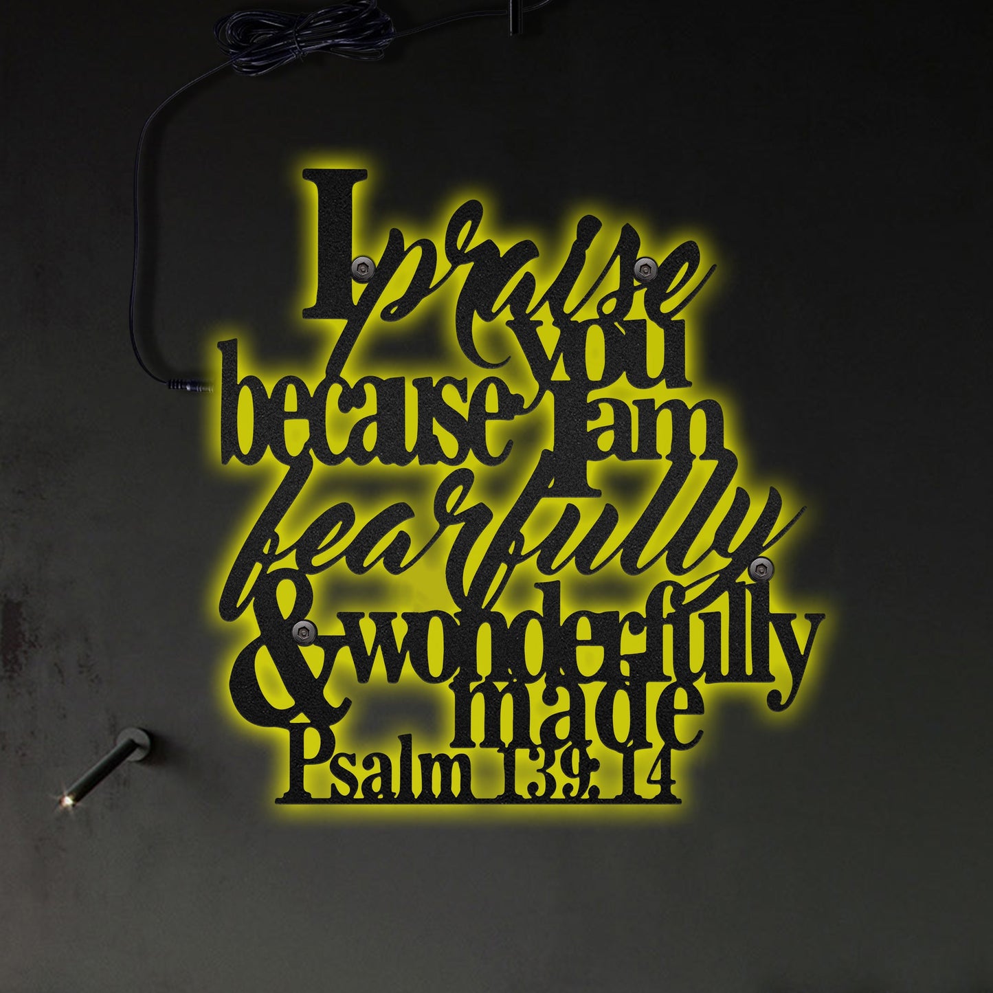 Jesus I Praise You - Led Light Metal - Owls Matrix LTD