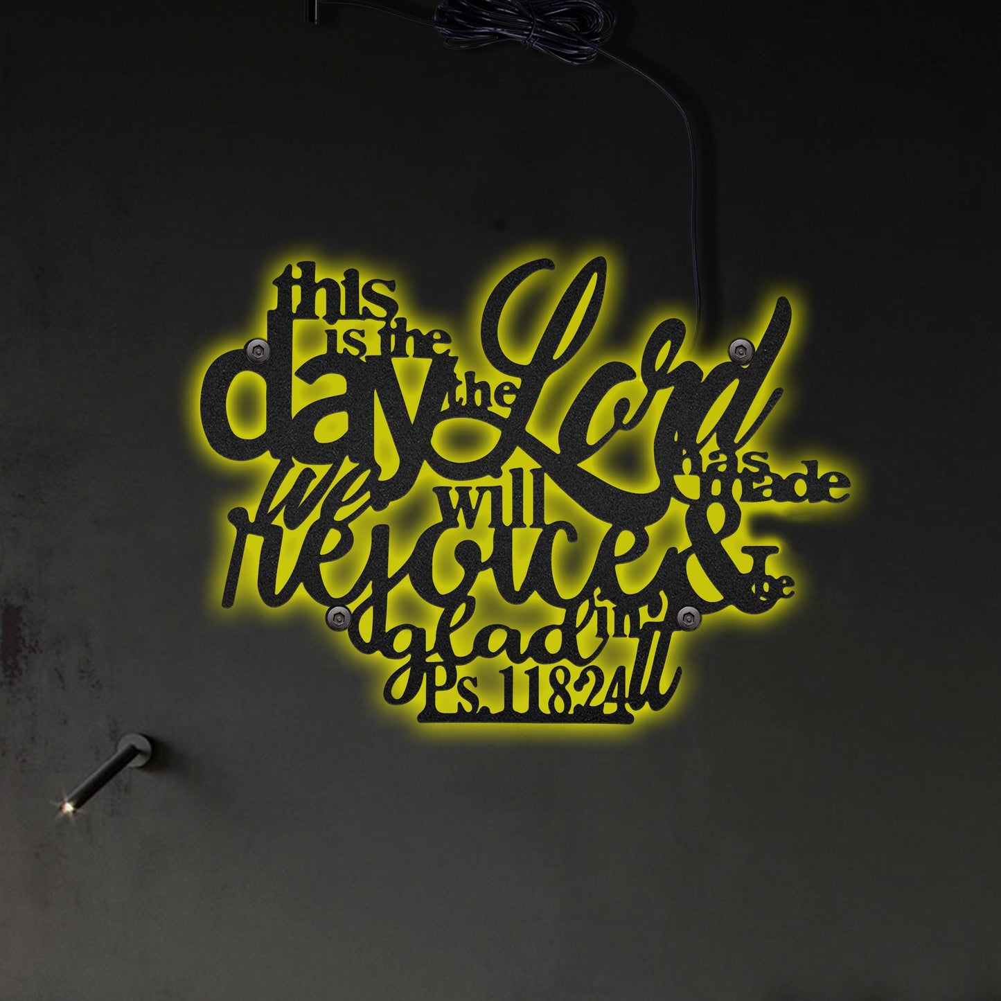 Lord This Is The Day The Lord Has Made - Led Light Metal - Owls Matrix LTD