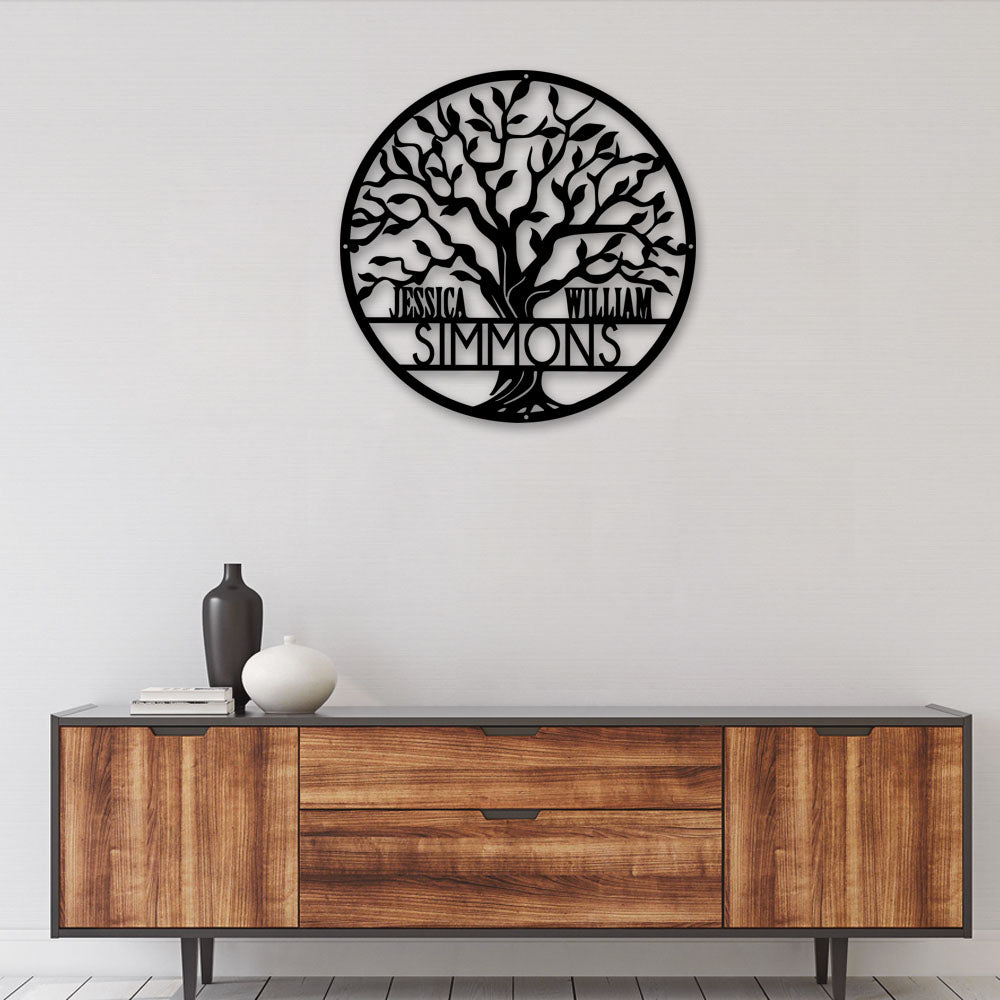 Tree of Life Personalized - Led Light Metal - Owls Matrix LTD