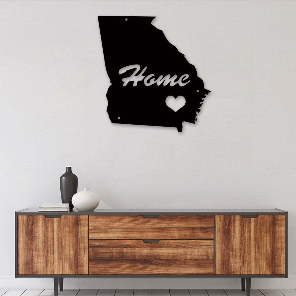 Georgia My Love Home - Led Light Metal - Owls Matrix LTD