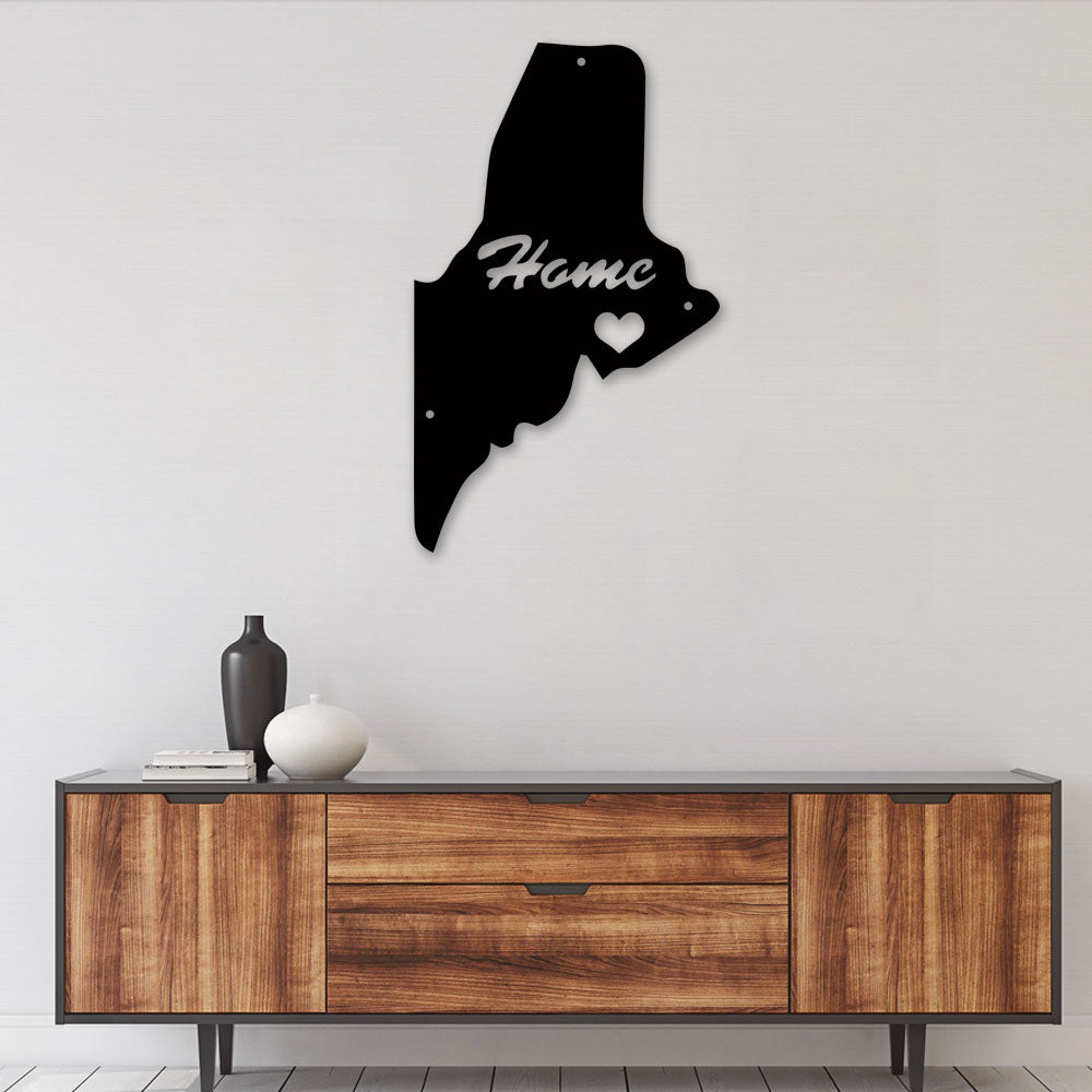 Maine Love My Hometown - Led Light Metal - Owls Matrix LTD