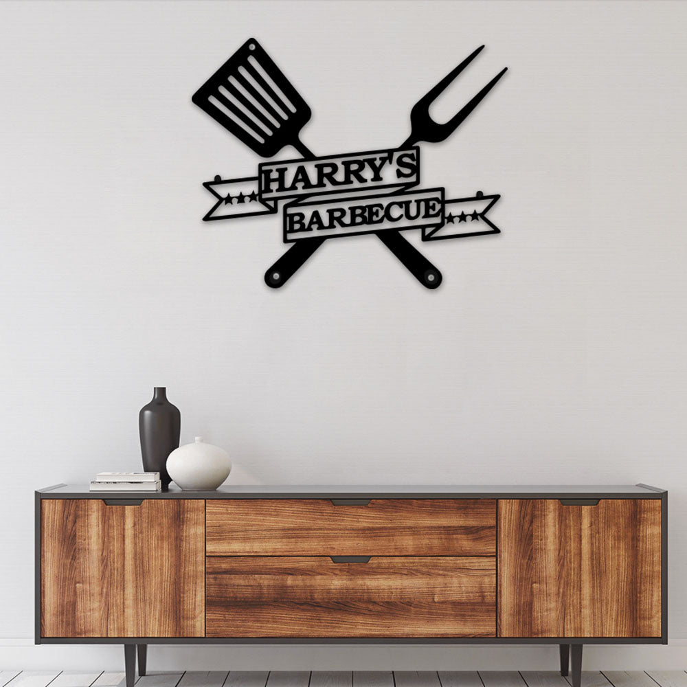 BBQ Grilling Style Personalized - Led Light Metal - Owls Matrix LTD