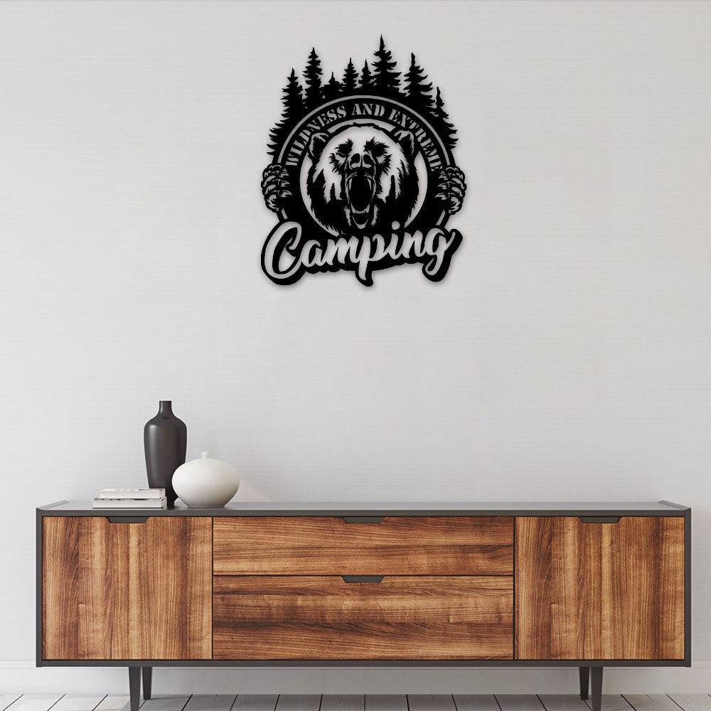 Camping In The Forest - Led Light Metal - Owls Matrix LTD