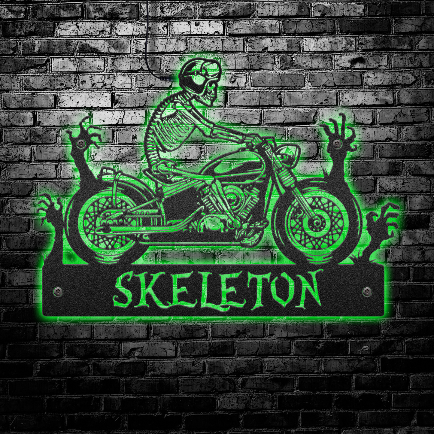 Skeleton Motorcycle - Led Light Metal - Owls Matrix LTD