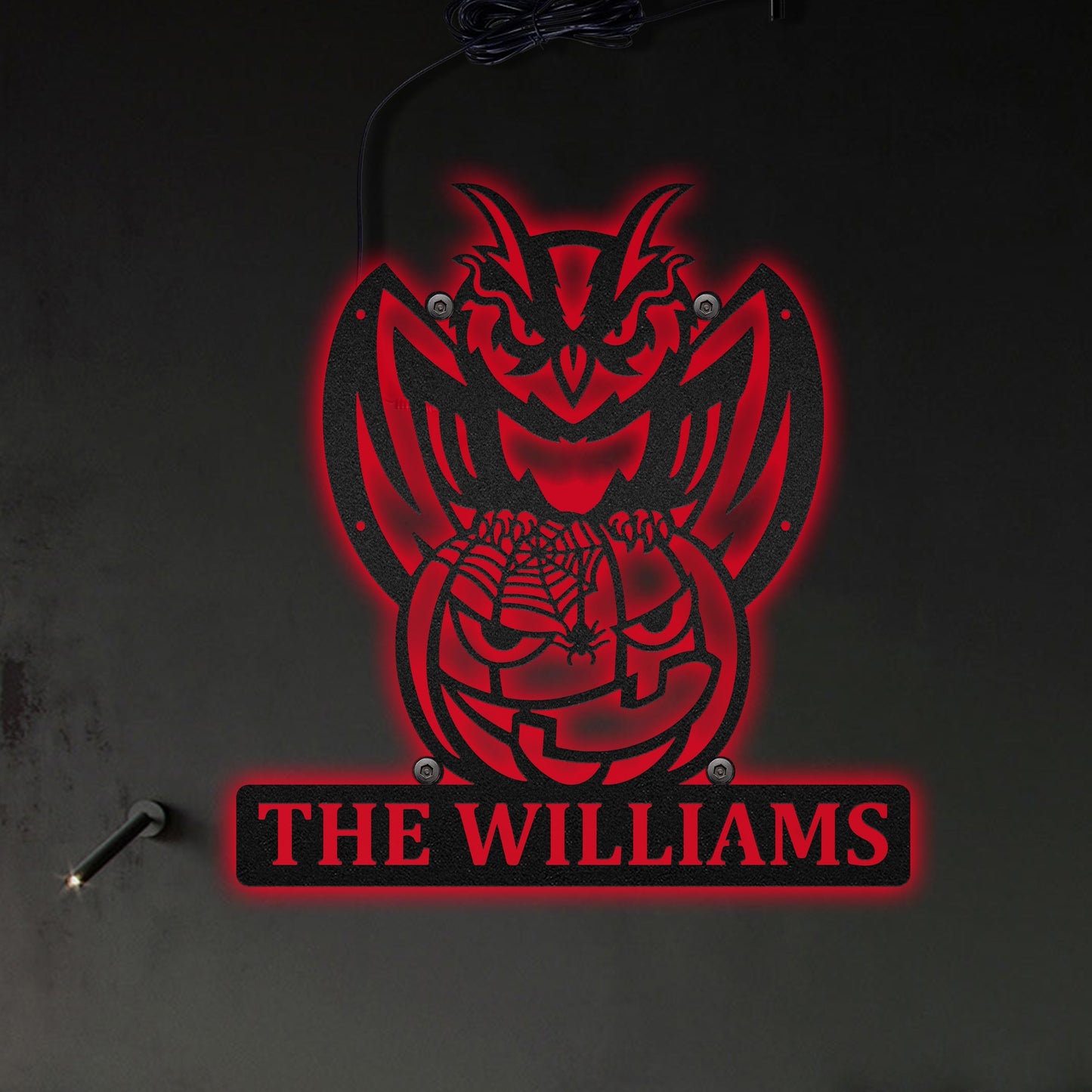 Owl Halloween Amazing Style Personalized - Led Light Metal - Owls Matrix LTD