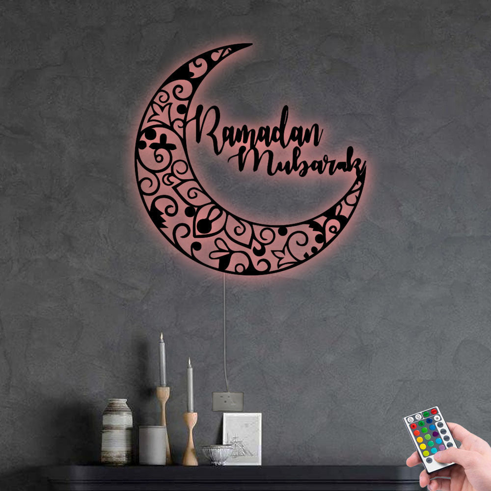 Ramadan Mubarak - Led Light Metal - Owls Matrix LTD