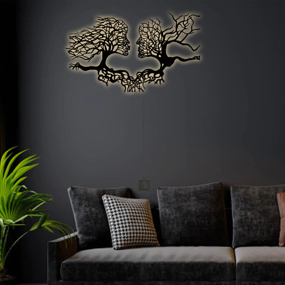 Women Love Their Life - Led Light Metal - Owls Matrix LTD