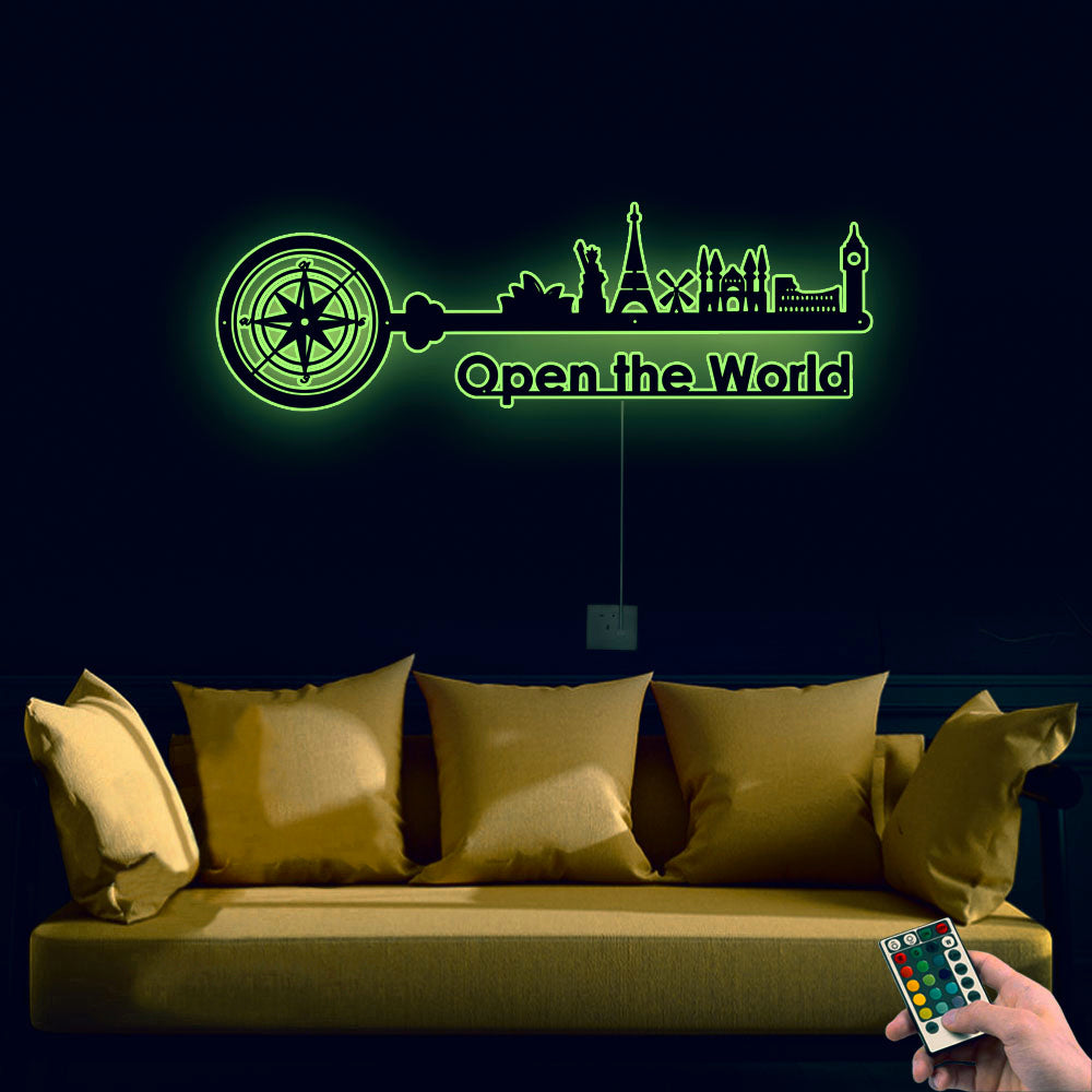 Travel We love Traveling Personalized - Led Light Metal - Owls Matrix LTD