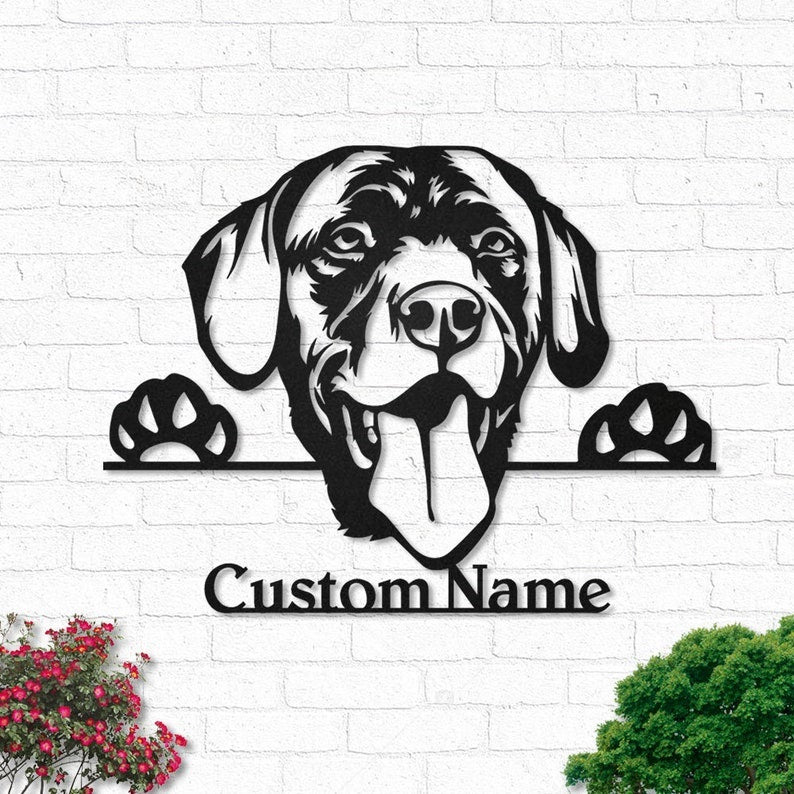 Labrador Retriever Dog Personalized - Led Light Metal - Owls Matrix LTD