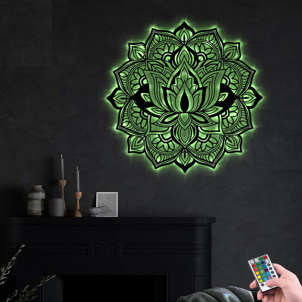 Mandala Is Nice Lover - Led Light Metal - Owls Matrix LTD