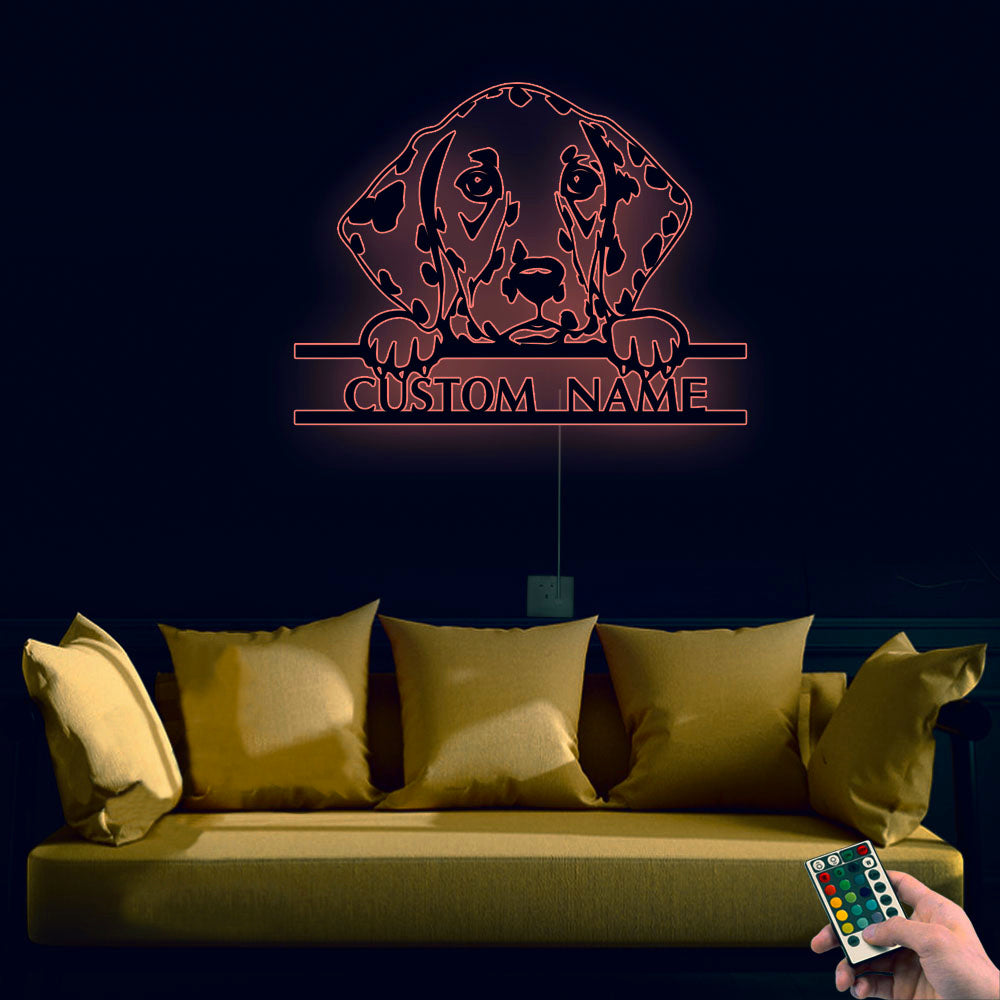Dalmatian Dog Personalized - Led Light Metal - Owls Matrix LTD