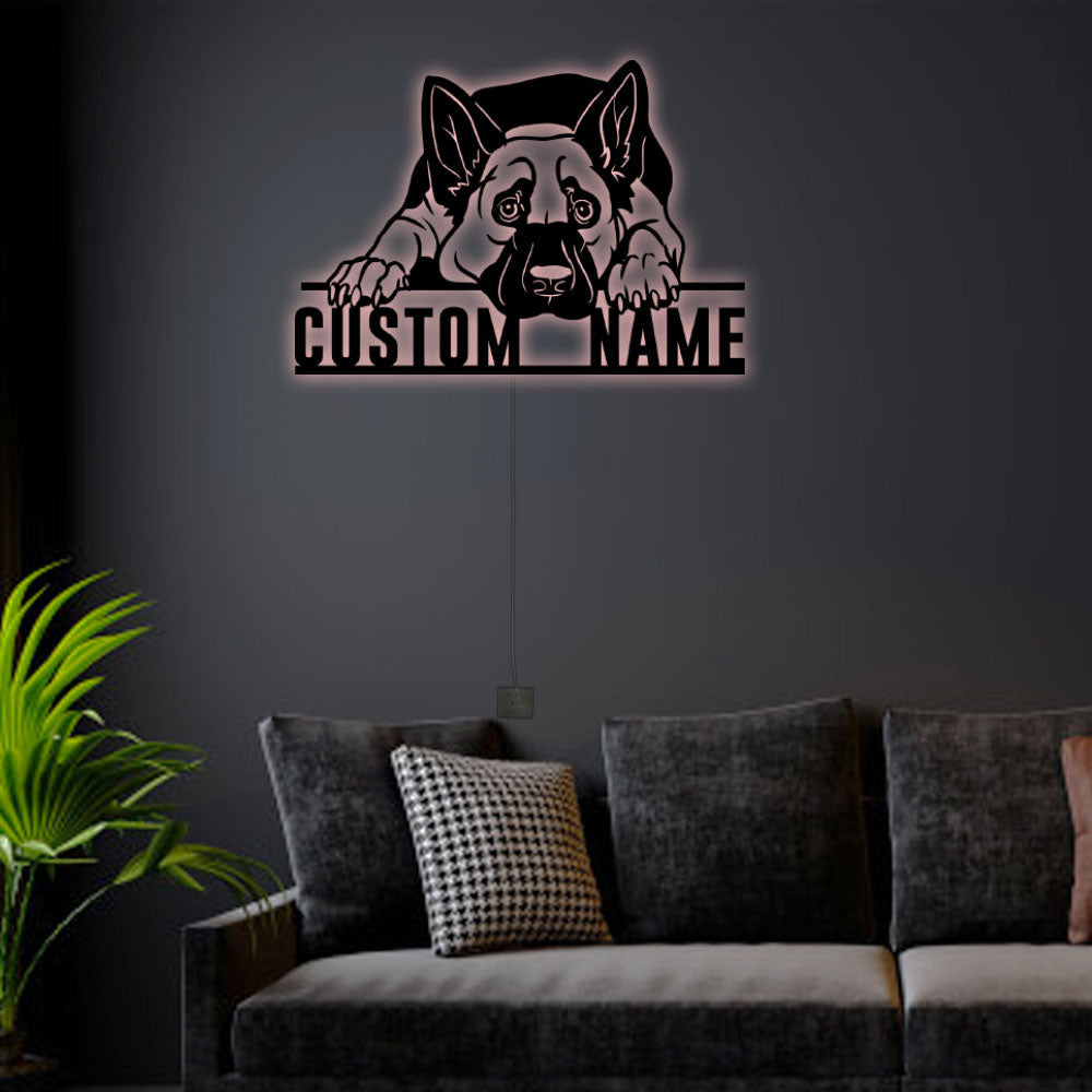Pug Personalized - Led Light Metal - Owls Matrix LTD