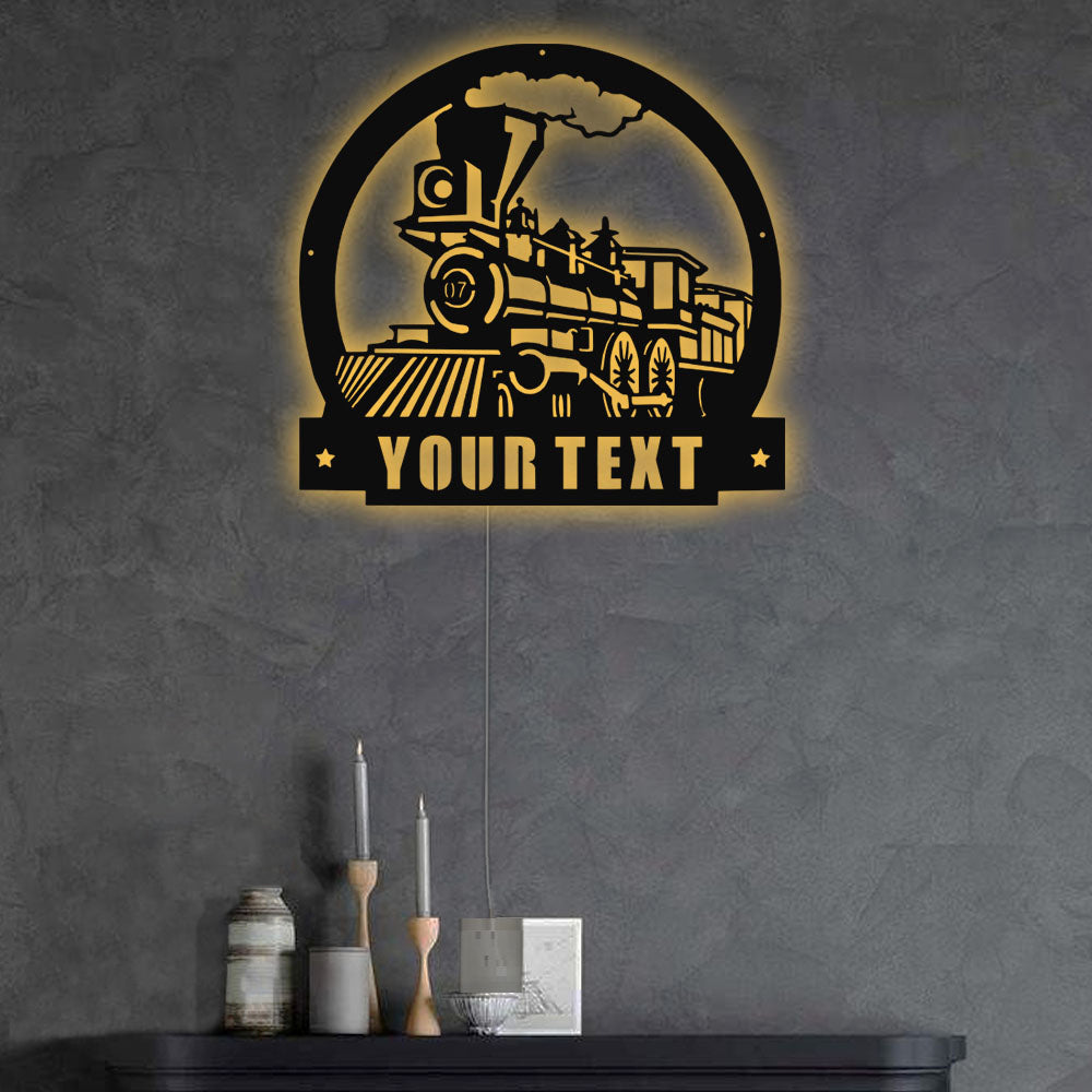 Train To My Future Personalized - Led Light Metal - Owls Matrix LTD