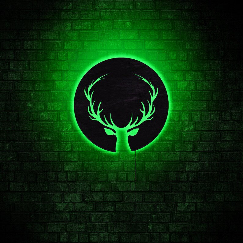 Deer Neon - Led Light Metal - Owls Matrix LTD