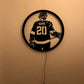Custom Name Ice Hockey LED Wall Decor, Metal Wall Signs With RGB Led Light
