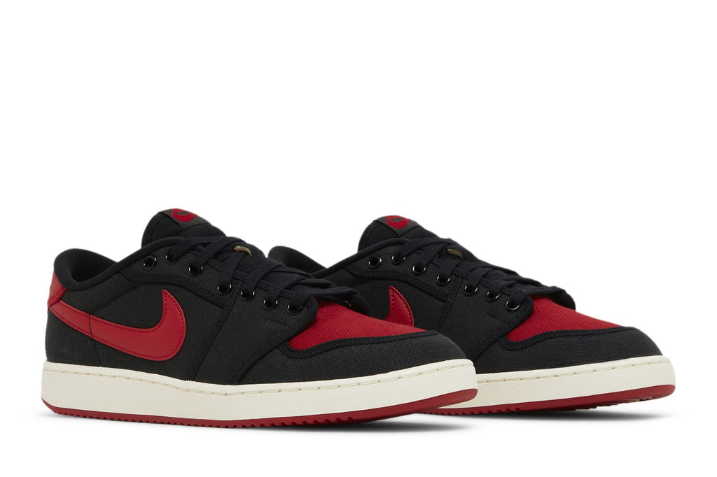 Jordan 1 Retro AJKO Low Bred Sneakers DX4981-006 Black Varsity Red White
