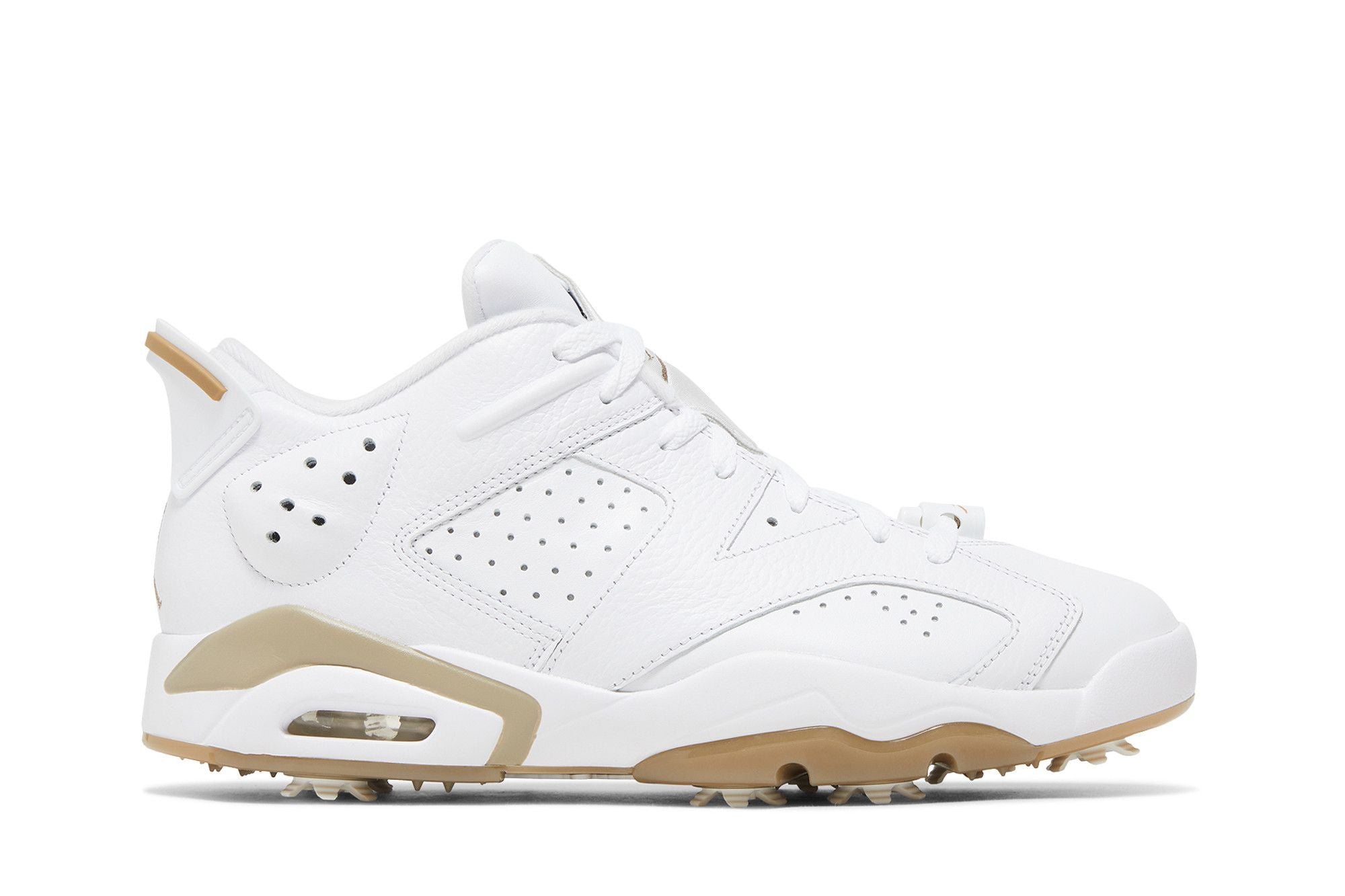 Jordan 6 Retro Low Golf Shoes White Khaki DV1376-100