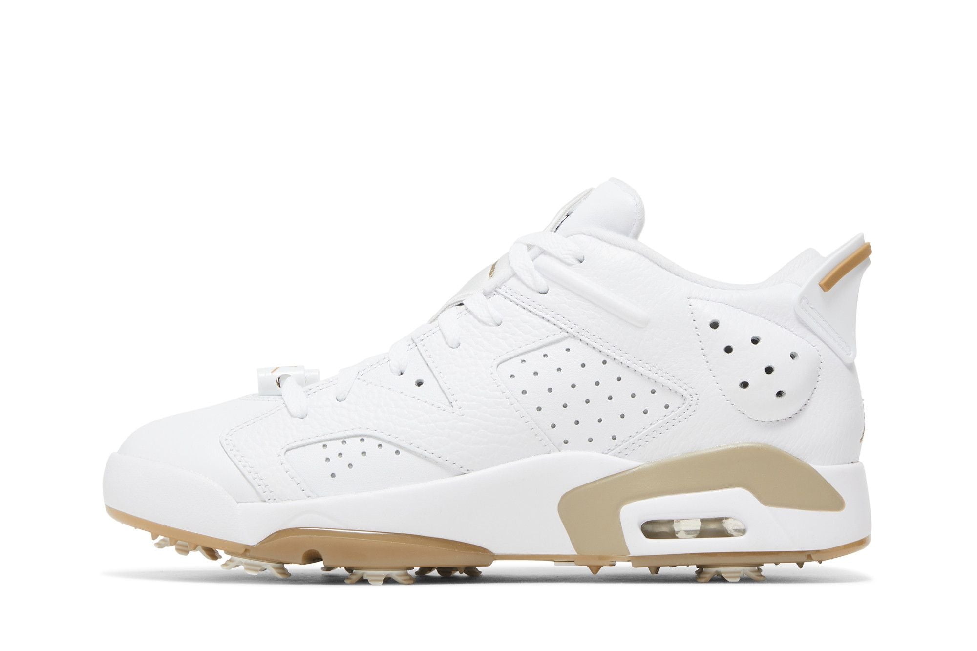 Jordan 6 Retro Low Golf Shoes White Khaki DV1376-100