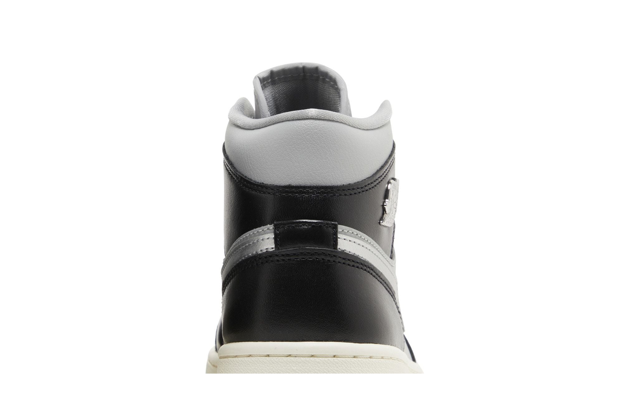 Jordan 1 Mid SE Women's Black Metallic Silver Sneakers FB9892-002