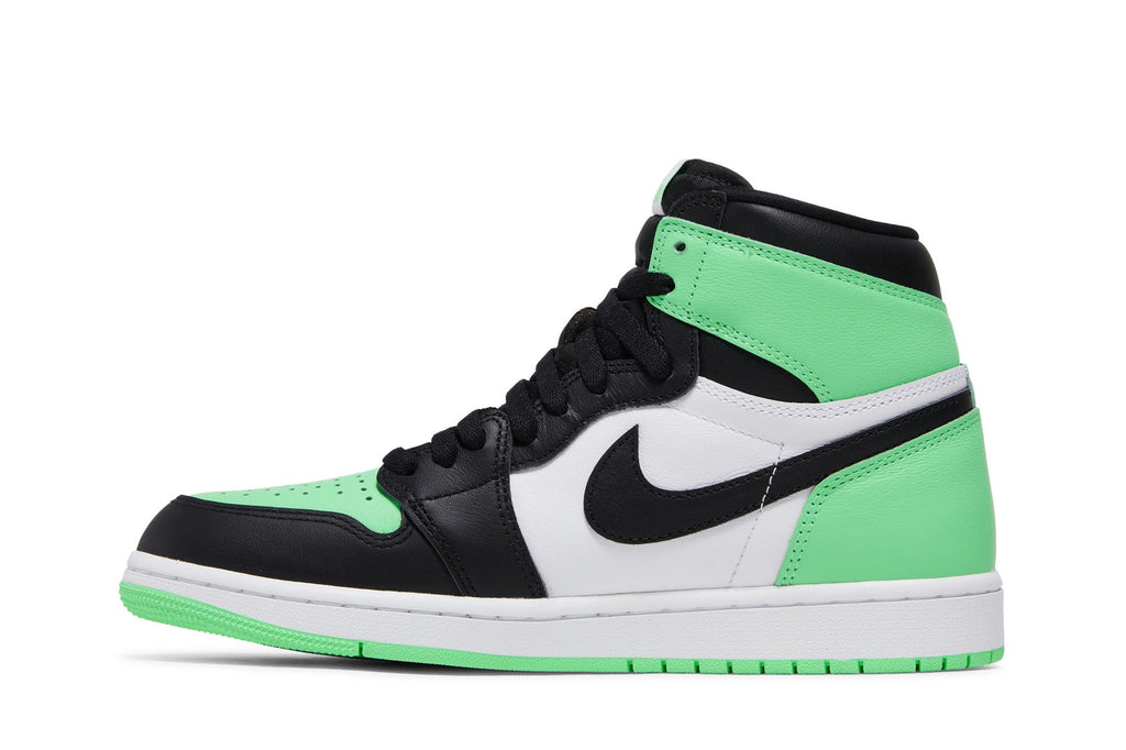 Jordan 1 Retro High OG Green Glow Trainers - White/Black/Green Glow - DZ5485-130