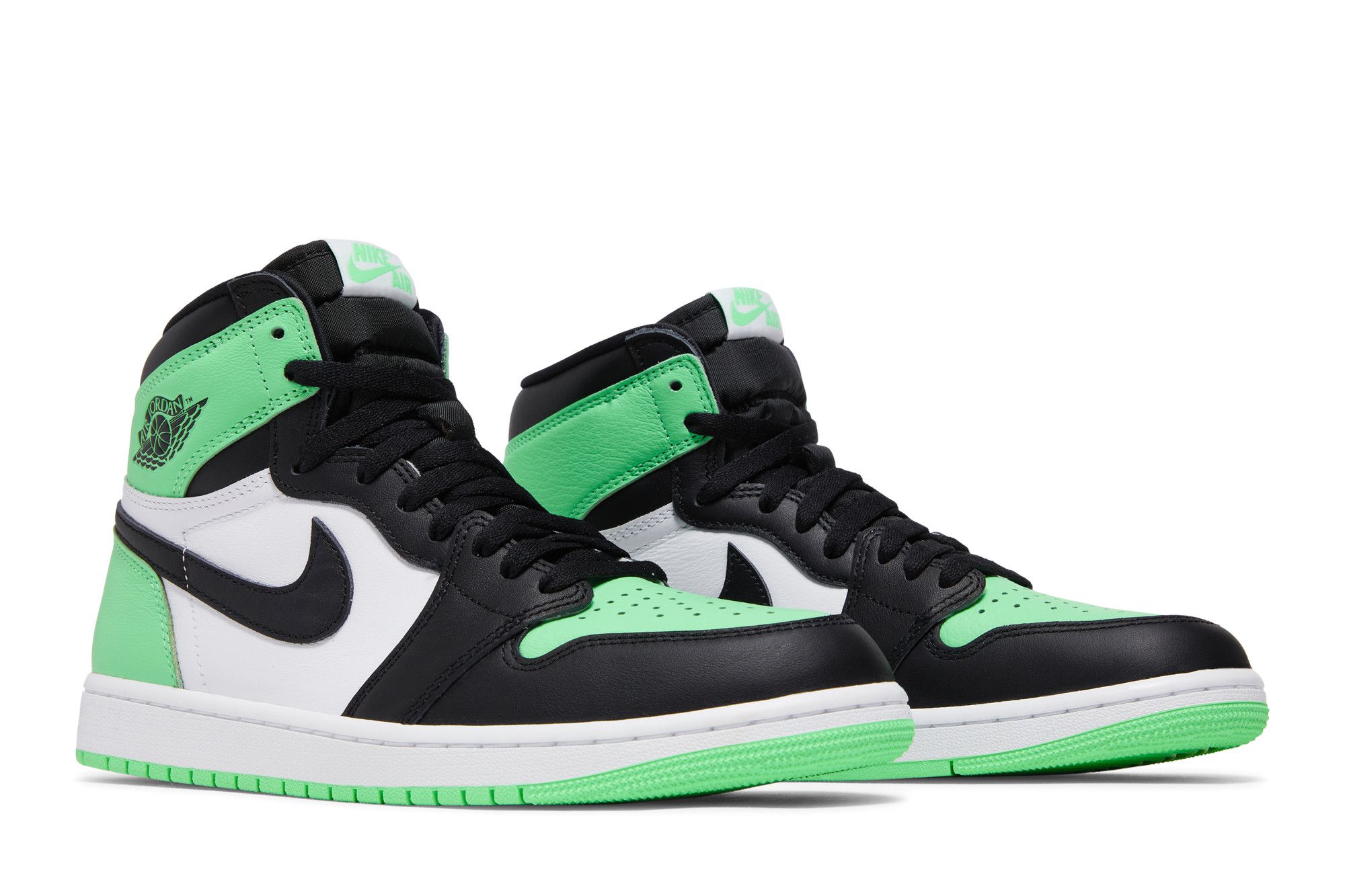 Jordan 1 Retro High OG Green Glow Trainers - White/Black/Green Glow - DZ5485-130