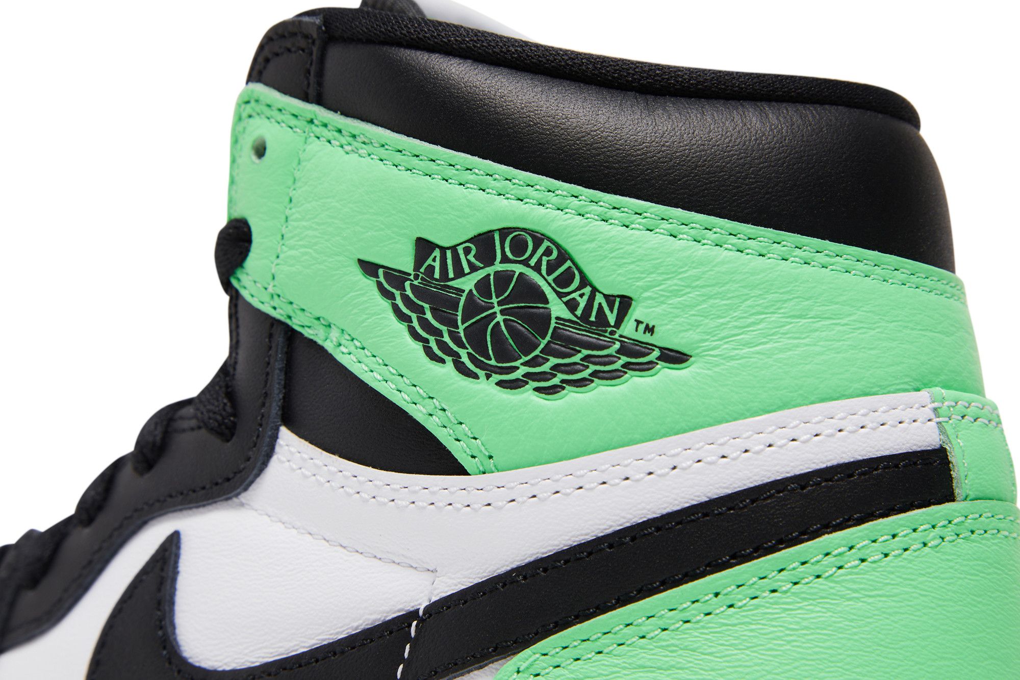 Jordan 1 Retro High OG Green Glow Trainers - White/Black/Green Glow - DZ5485-130