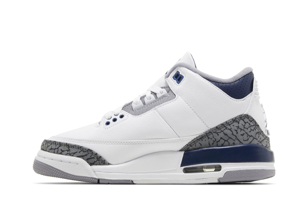 Air Jordan 3 Retro Midnight Navy GS (DM0967-140) White Cement Grey Black Sneakers