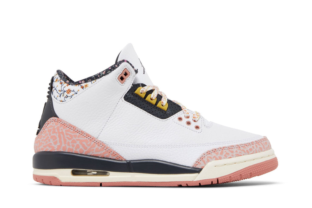 Jordan 3 Retro Vintage Floral (GS) White Anthracite Red Stardust Sail Saturn Gold 441140-100