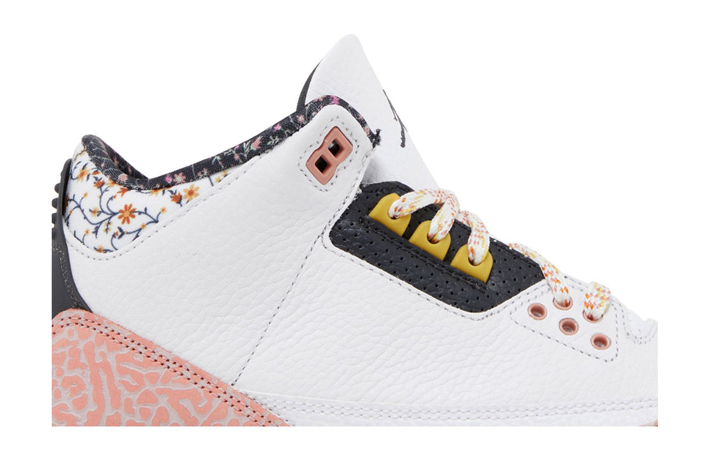Jordan 3 Retro Vintage Floral (GS) White Anthracite Red Stardust Sail Saturn Gold 441140-100