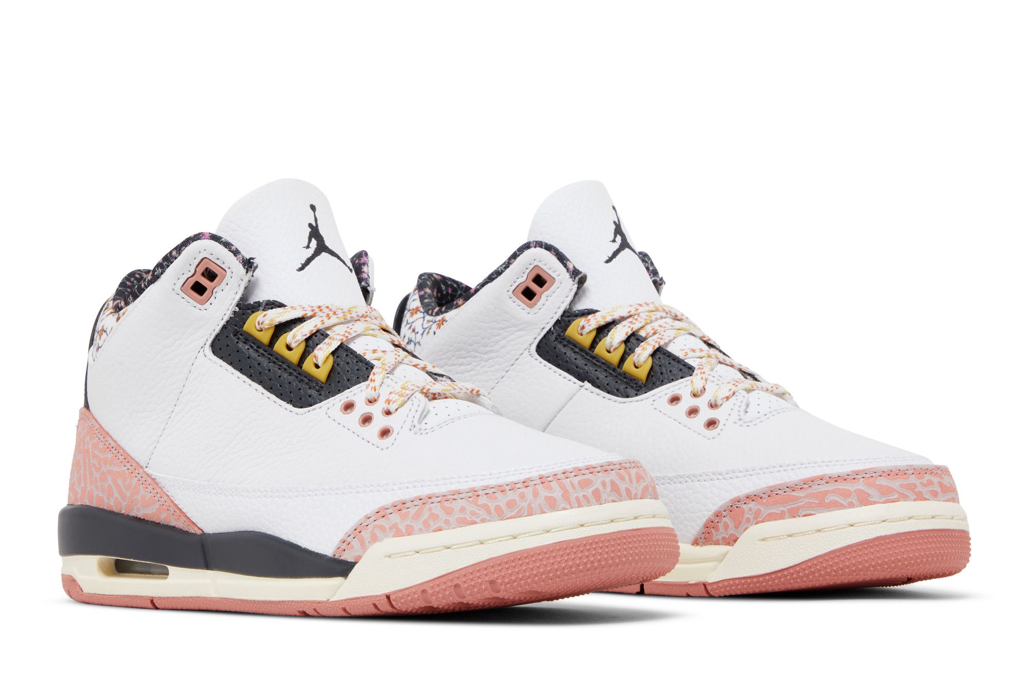 Jordan 3 Retro Vintage Floral (GS) White Anthracite Red Stardust Sail Saturn Gold 441140-100