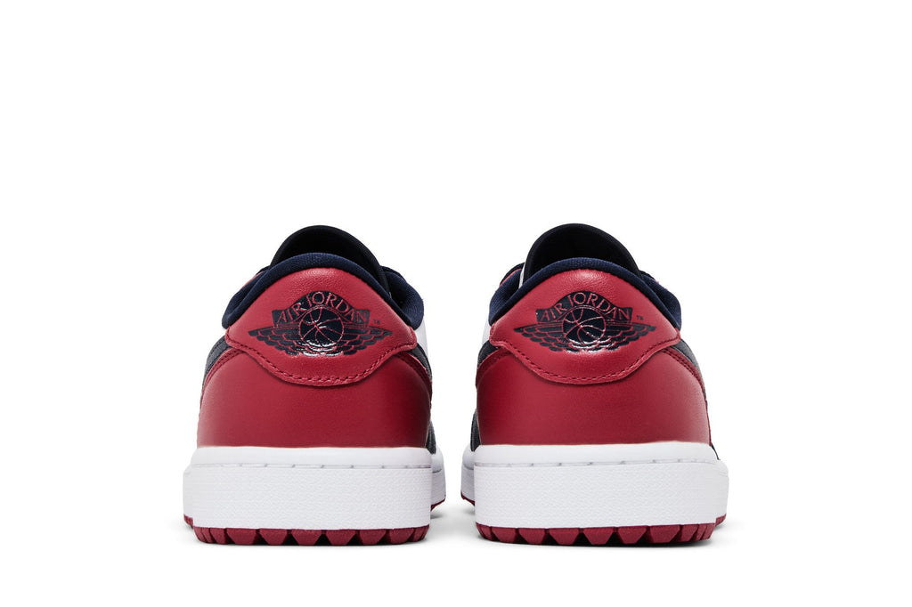 Jordan 1 Retro Low Golf Shoes - White/Obsidian/Varsity Red - DD9315-113