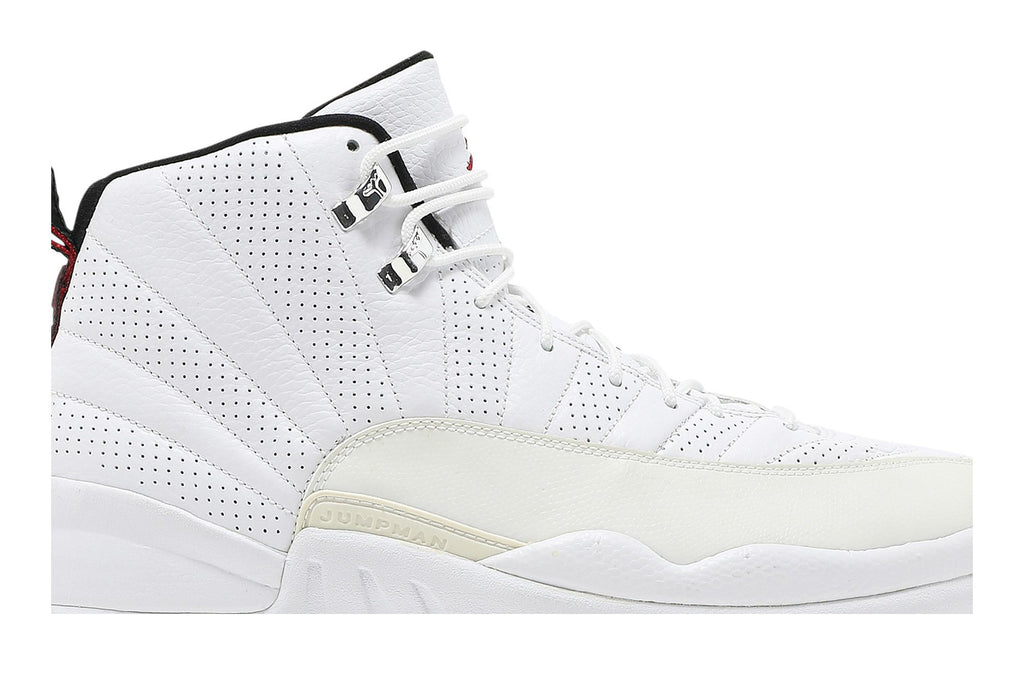 Air Jordan 12 Retro Rising Sun White Varsity Red Black Sneakers 130690-163