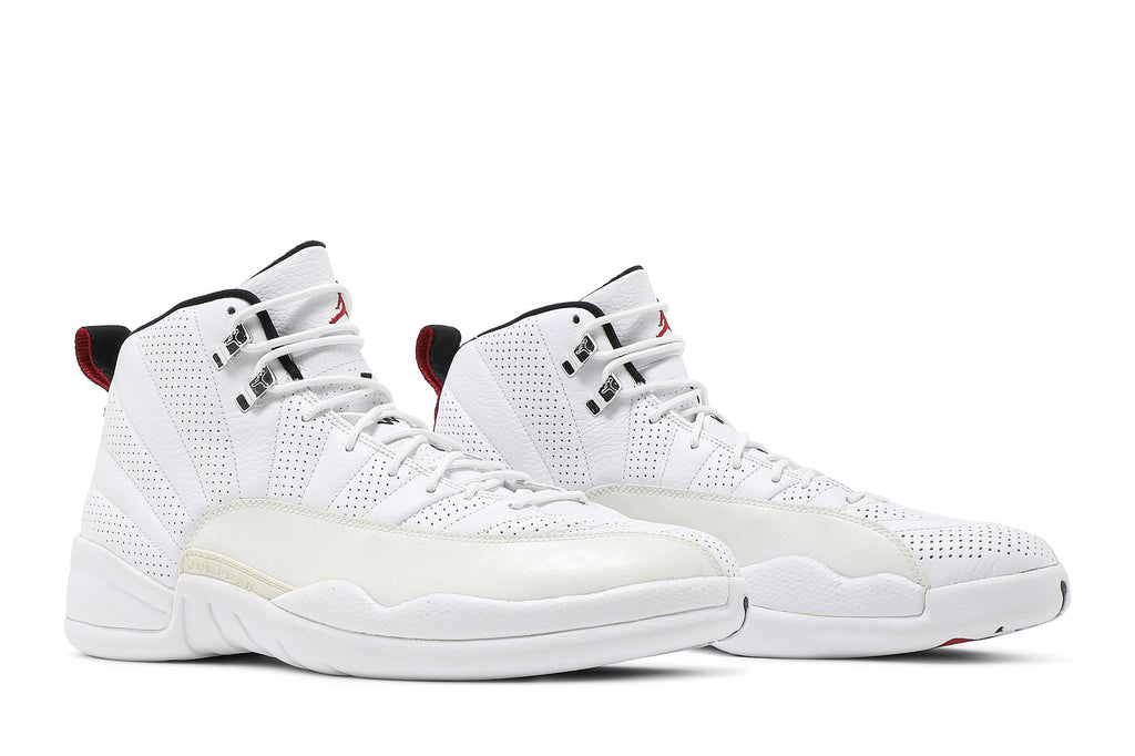 Air Jordan 12 Retro Rising Sun White Varsity Red Black Sneakers 130690-163
