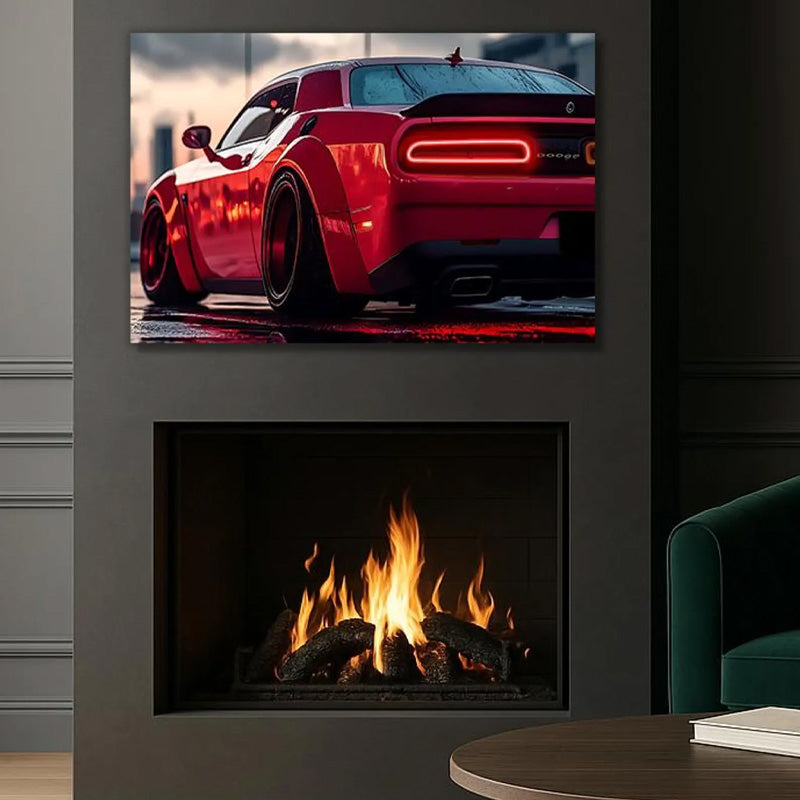 Acrylic UV-Printed Car Poster with Integrated Neon LED Lighting