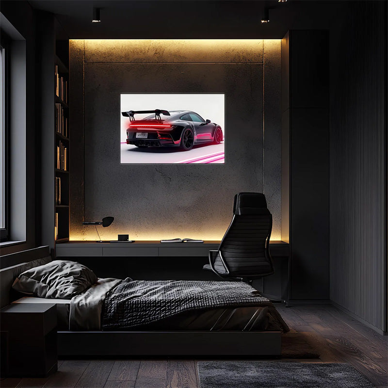Acrylic UV-Printed LED Car Poster – Backlit Neon Wall Decor