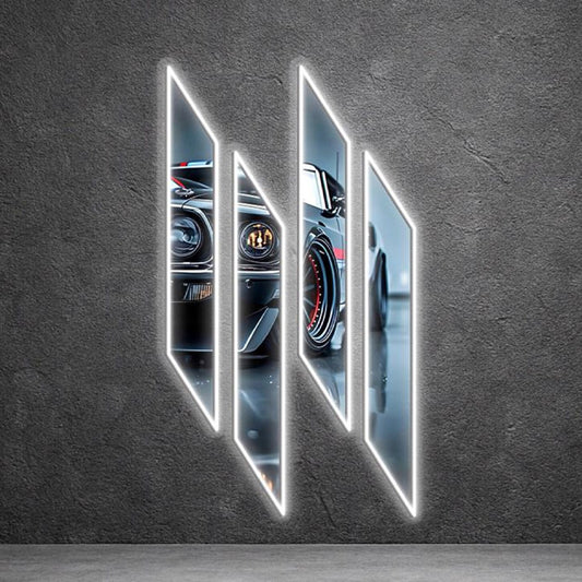 Acrylic UV-Printed LED Car Wall Art with Dimmer