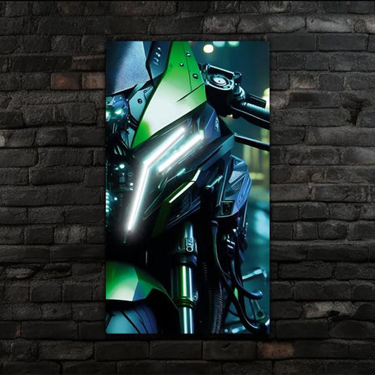 Acrylic UV-Printed Sport Motorcycle LED Wall Art with Remote Control