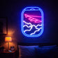 Airplane Window Neon Sign – Flying Plane & Cloud LED Wall Light