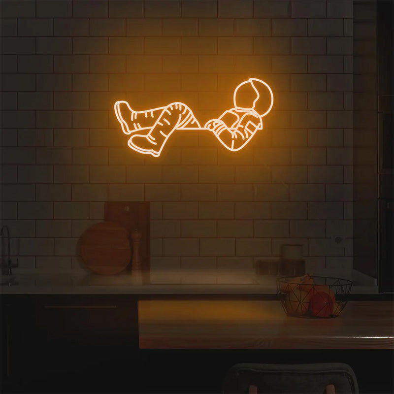 Astronaut Line Art LED Neon Wall Decor - LEDTOT