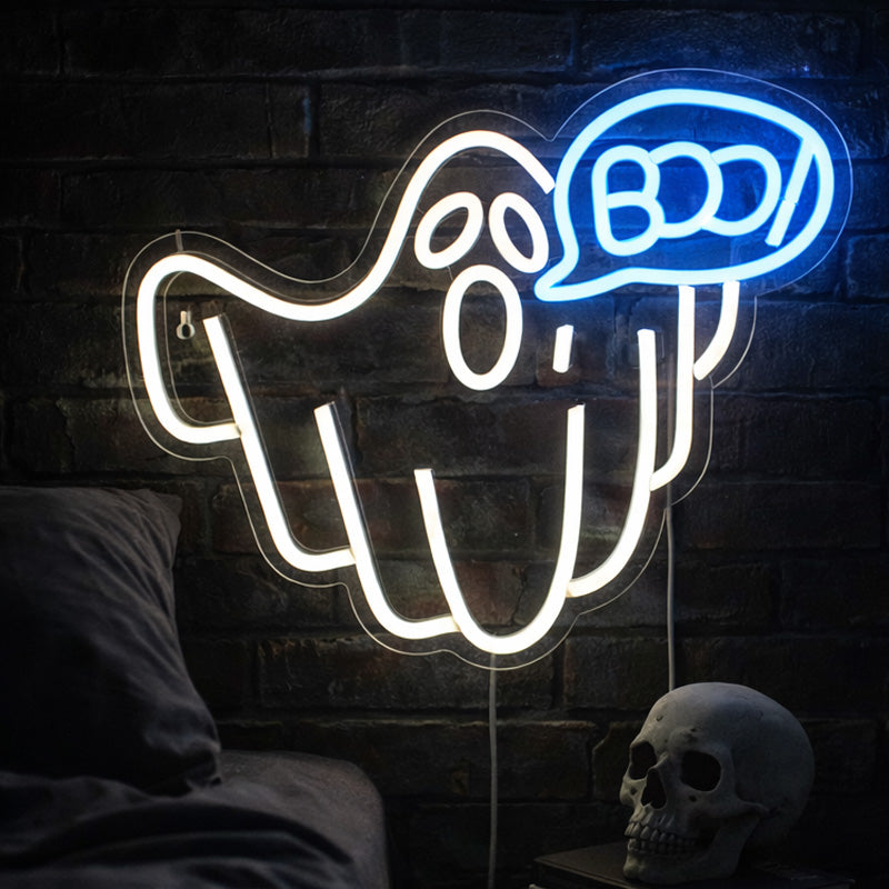 Blue Brain Neon Sign – Minimalist LED Wall Art