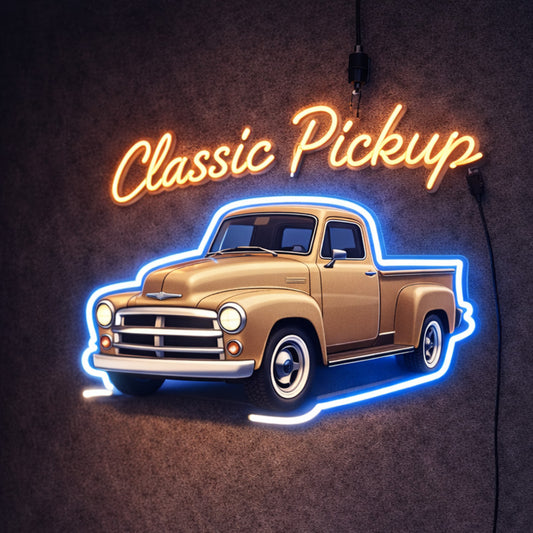 Classic Pickup LED Neon Sign – Vintage Truck Wall Light Decor