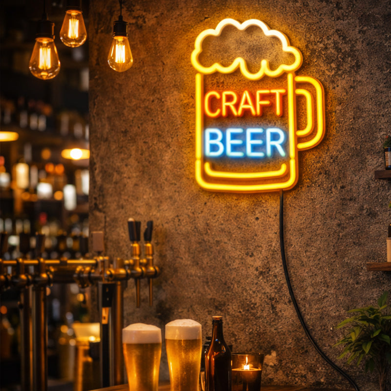 Craft Beer LED Neon Sign – Bar & Pub Wall Decor Light