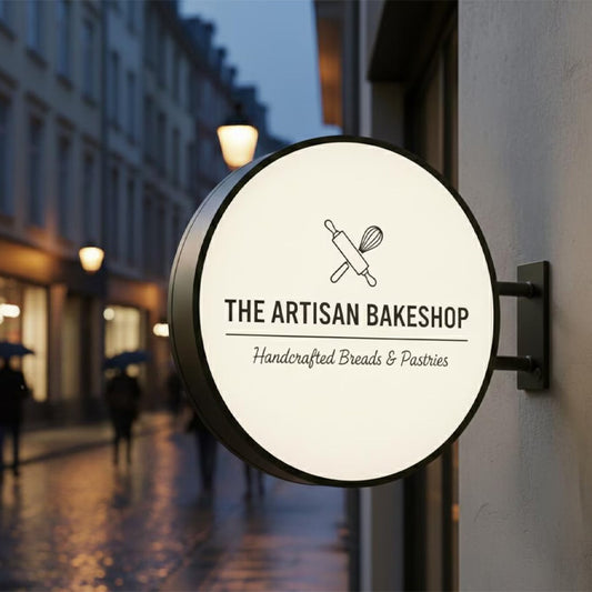 Custom Double-Sided LED Lightbox Business Sign - LEDTOT