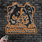 Custom Name Australian Shepherd Name Sign Decoration For Dog Room, Metal Wall Signs With RGB Led Light