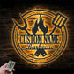 Custom Name Backyard BBQ Name Sign Home Decor Barbecue, Metal Wall Signs With RGB Led Light